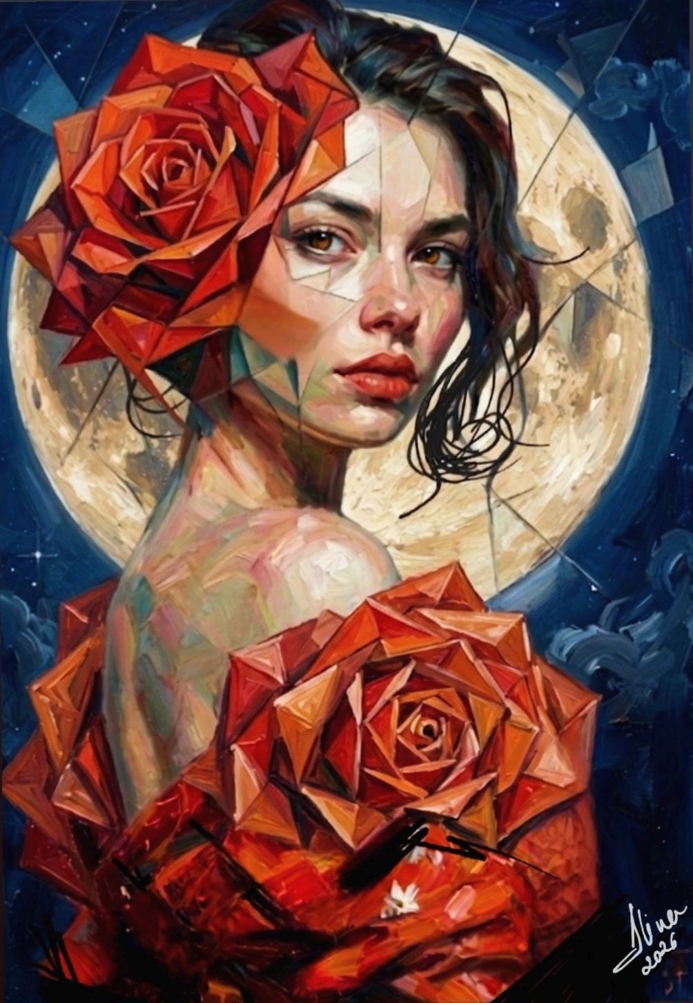 ArteDiAlina.com painting: Moonflower